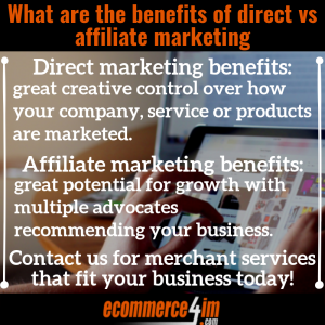 What are the benefits of direct vs affiliate marketing - Summary Image