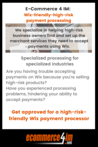 EC4IM - high-risk payment processing for Wix - infographic